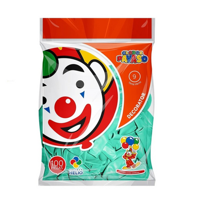 Globo Payaso Decorator 9" (50 pz) Menta