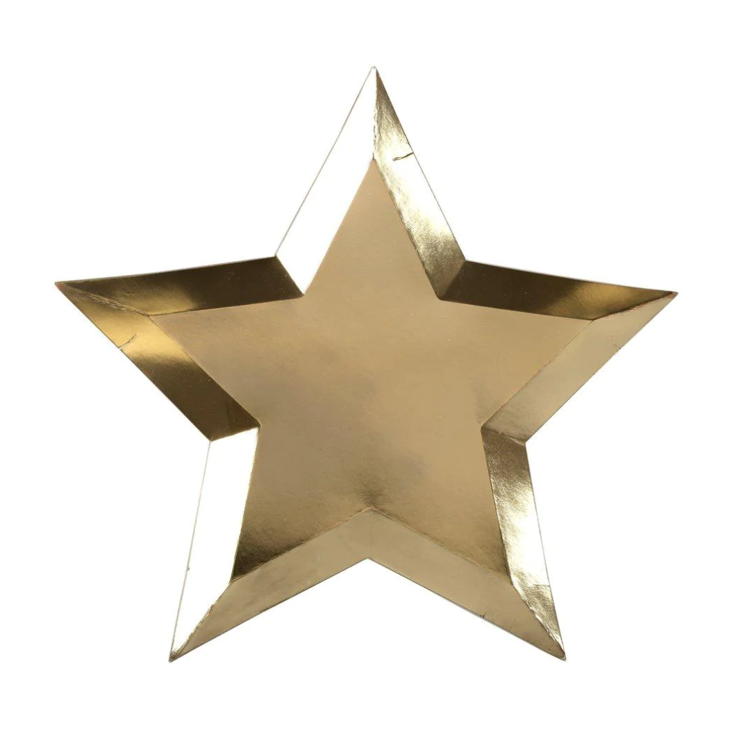 Gold Foil Star Plates