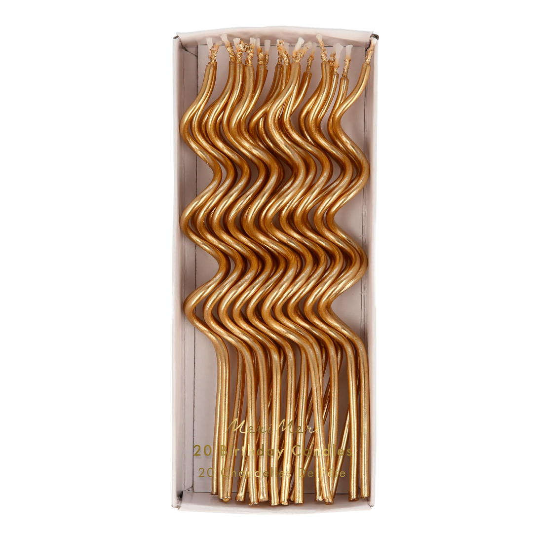 Gold Swirly Candles