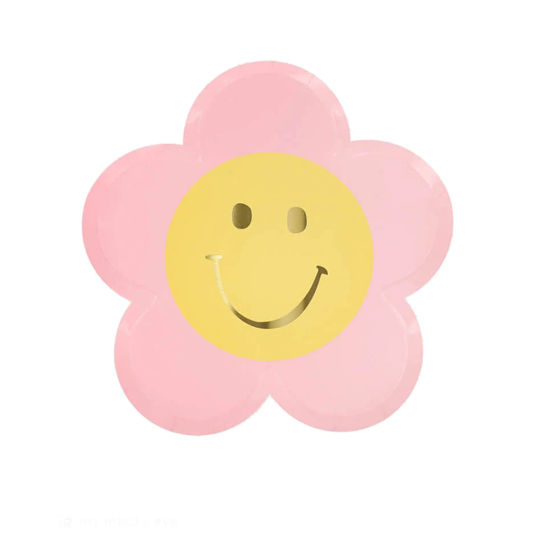 Happy Face Flower Plates