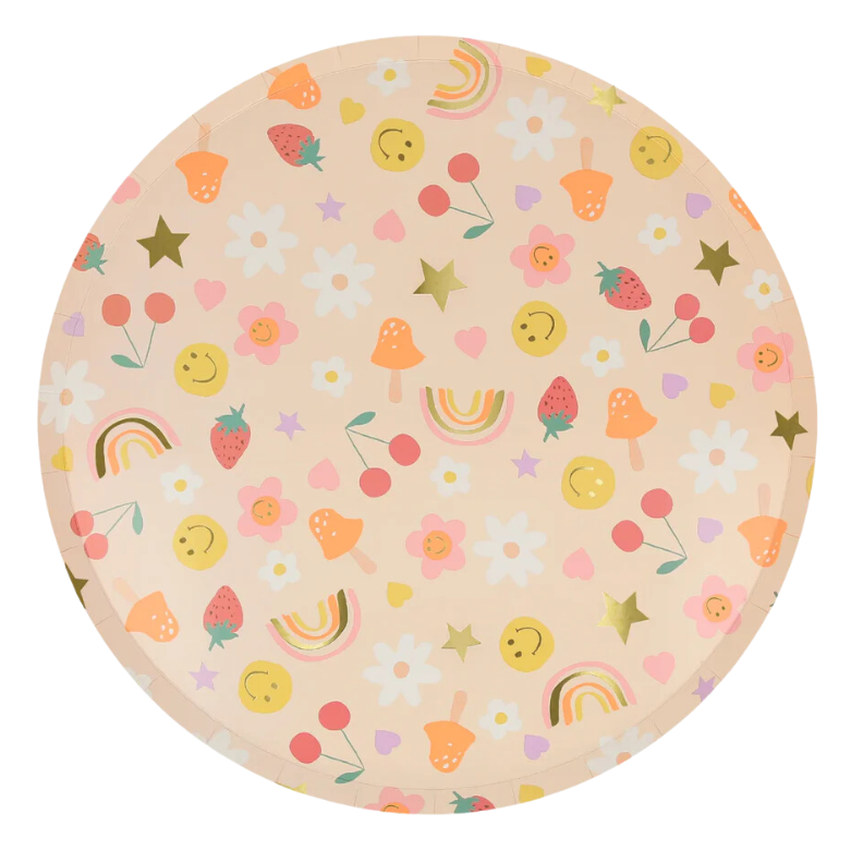 Happy Face Icons Dinner Plates