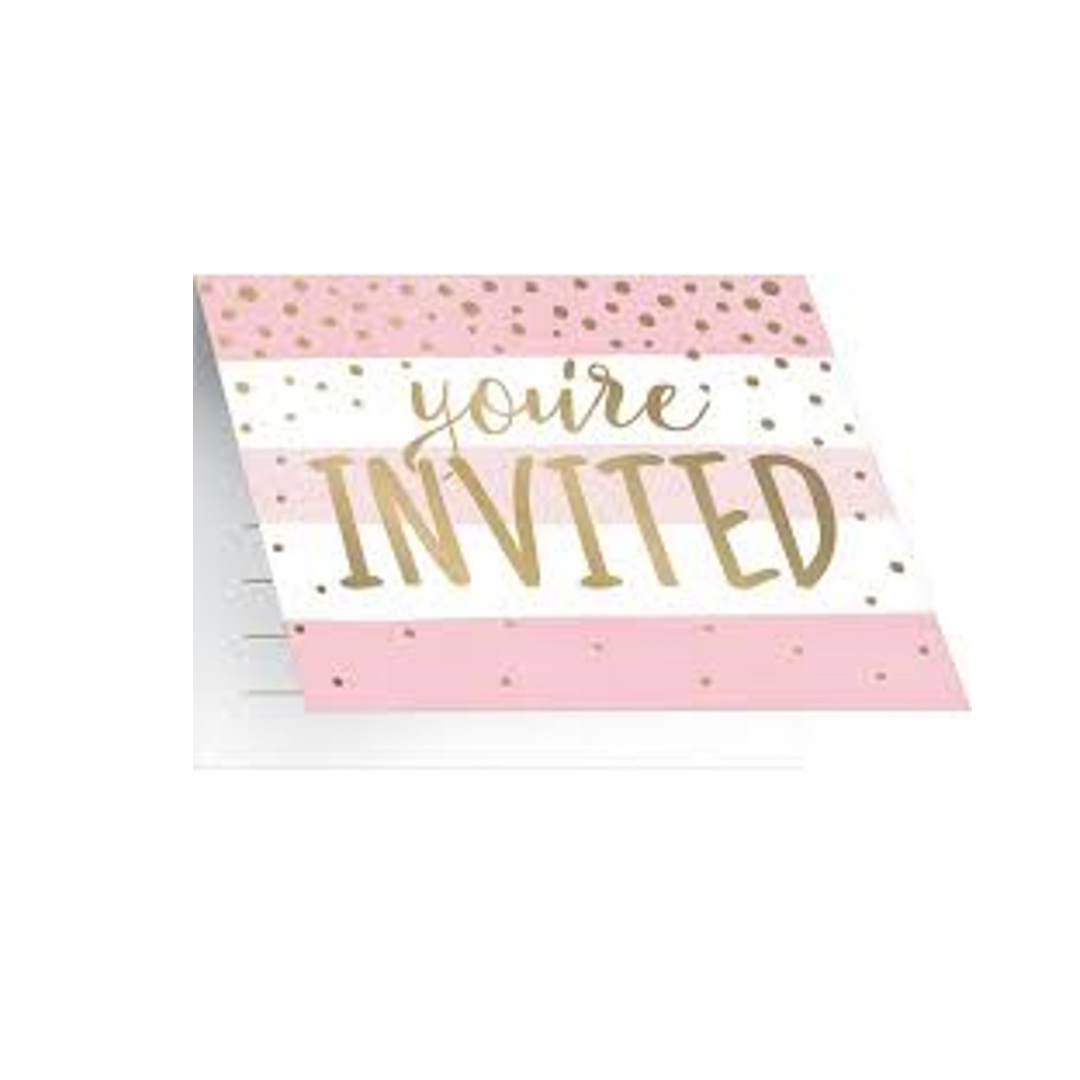Invitación Pink and Gold