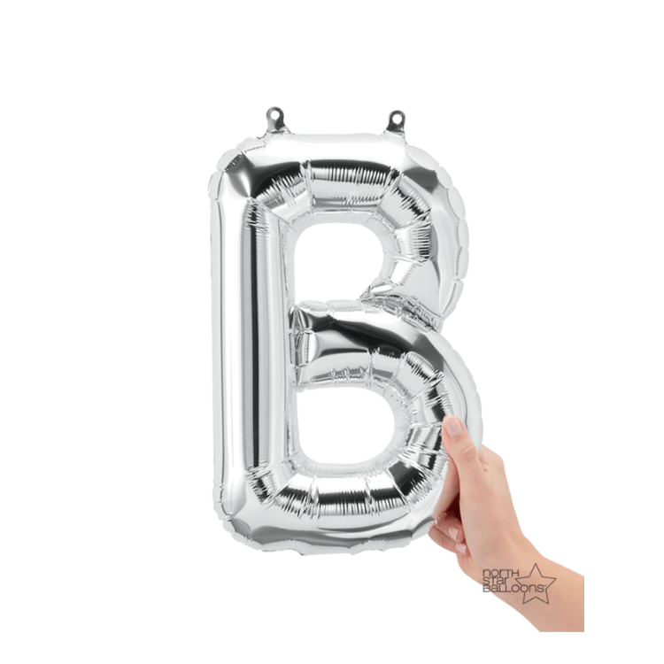 Letra B Plata 14"