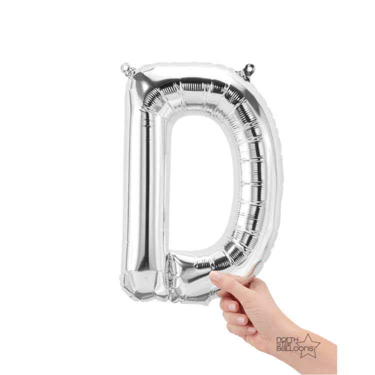 Letra D Plata 14"