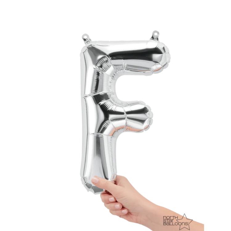 Letra F Plata 14"