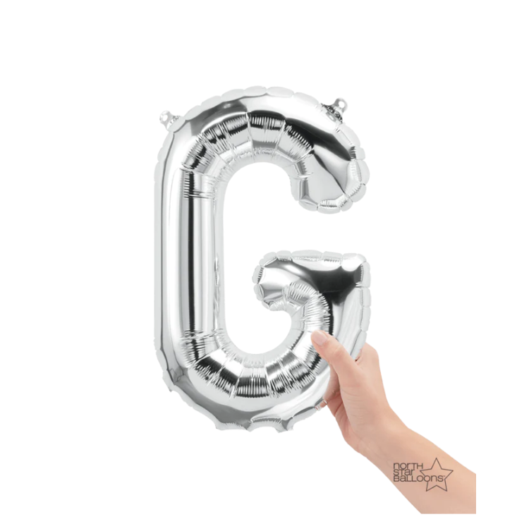 Letra G Plata 14"