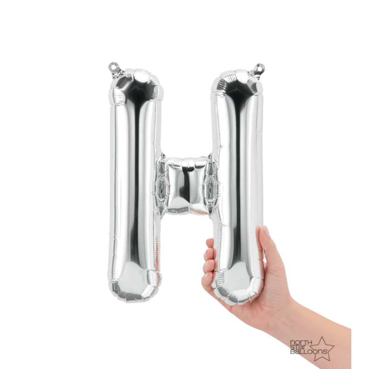 Letra H Plata 14"