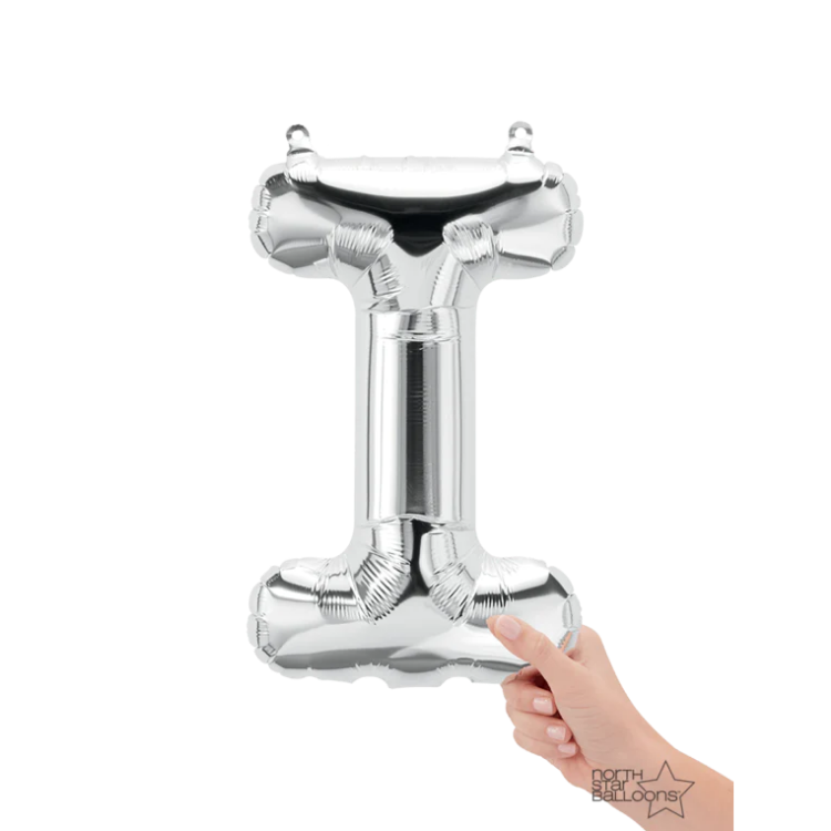 Letra I Plata 14"
