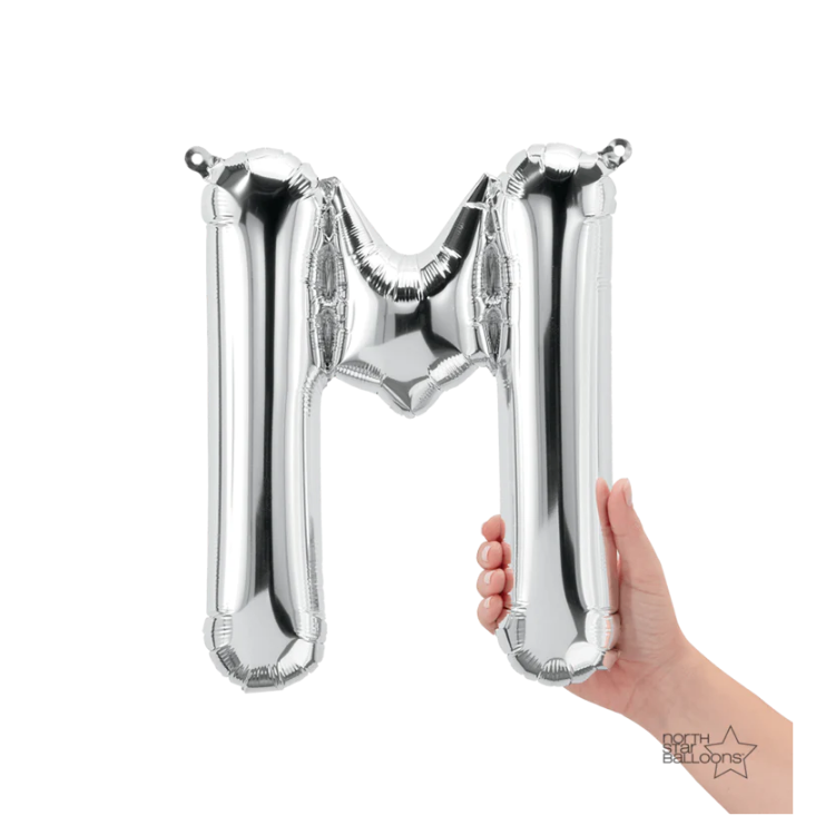 Letra M Plata 14"