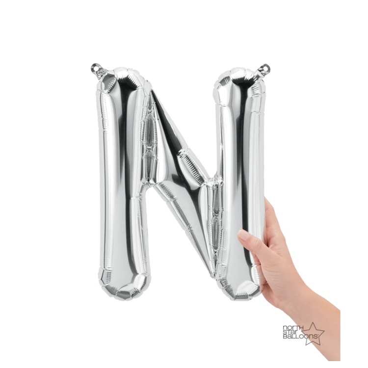 Letra N Plata 14"