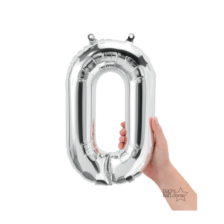 Letra O Plata 14"