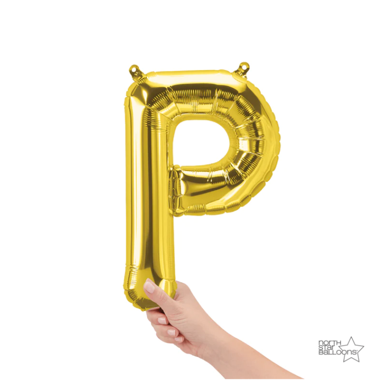 Letra P Dorado 14"