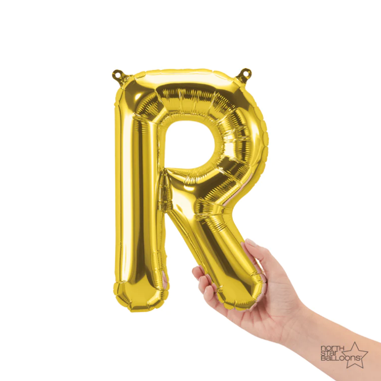 Letra R Dorado 14"