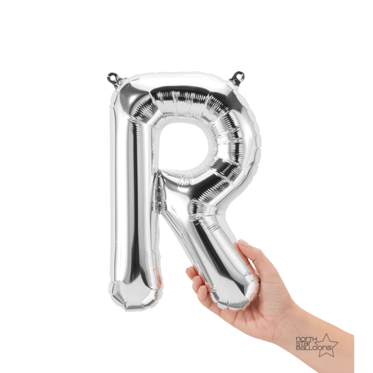 Letra R Plata 14"