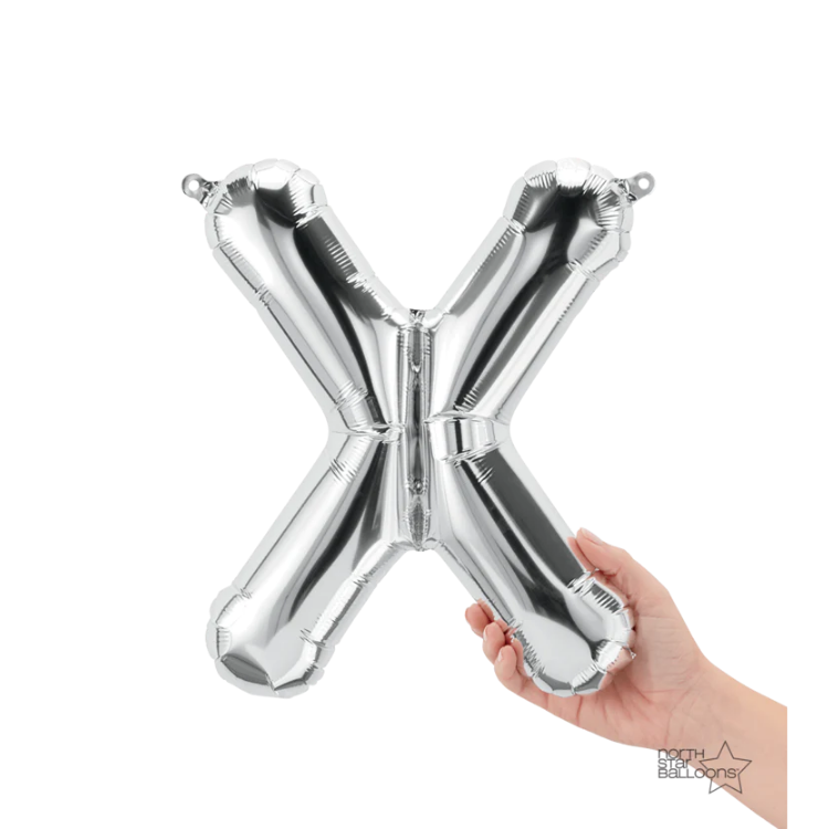 Letra X Plata 14"