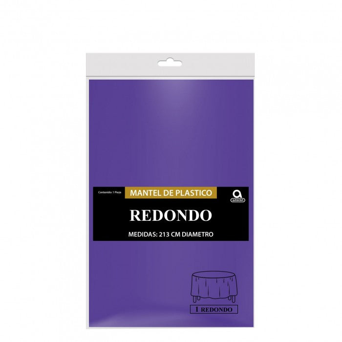 Mantel Redondo Morado (Amscan)