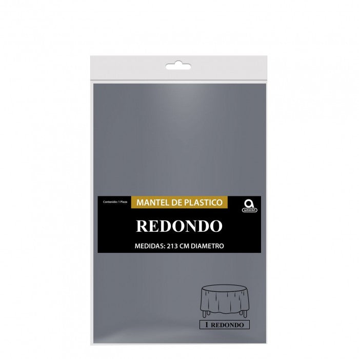 Mantel Redondo Plata (Amscan)