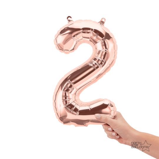 Número 2 rose gold 14"