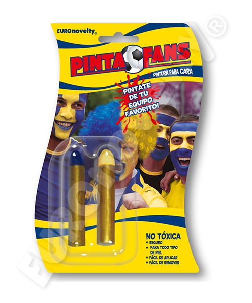 Pinta Fan Azul Amarillo