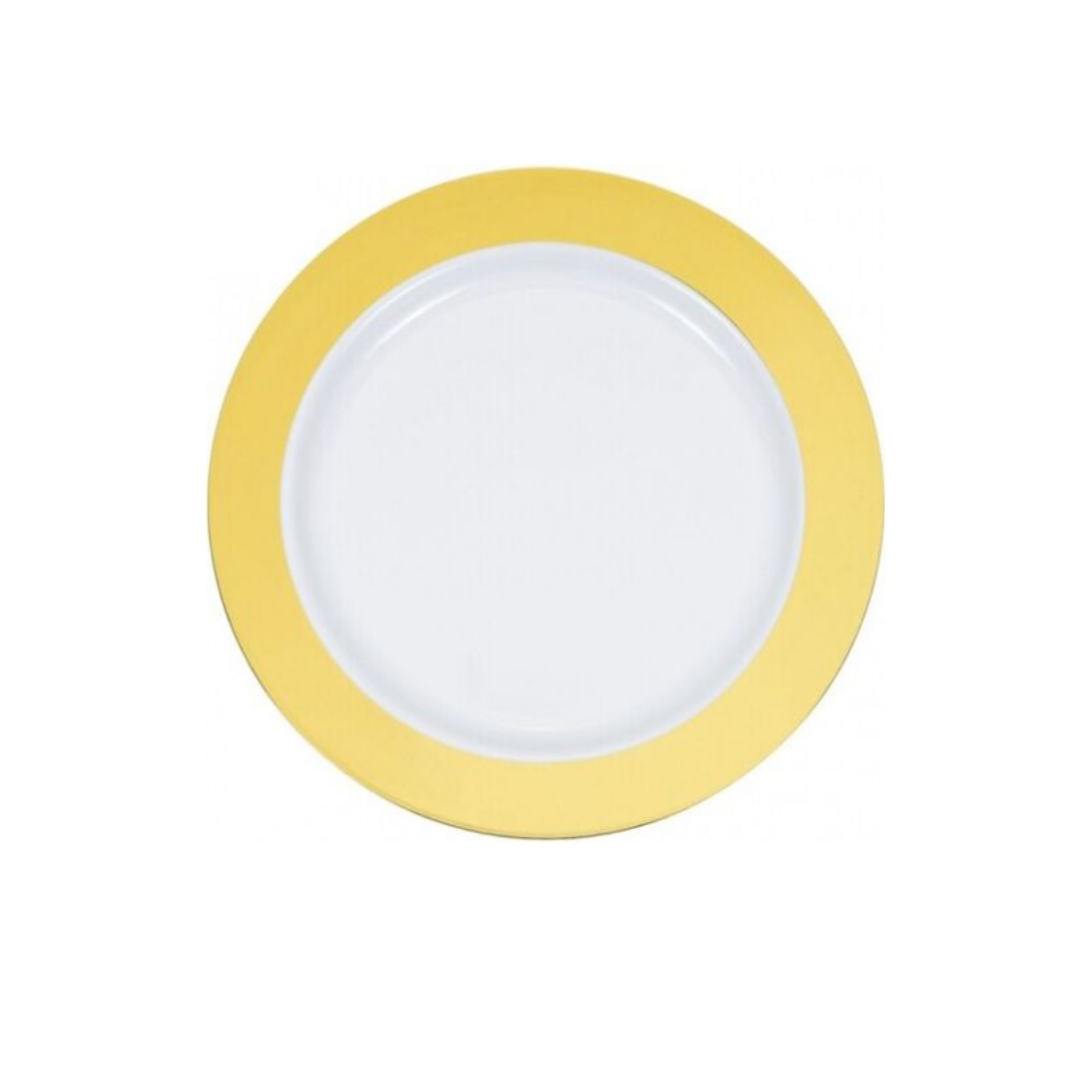 Plato 19cm Plastico Gold