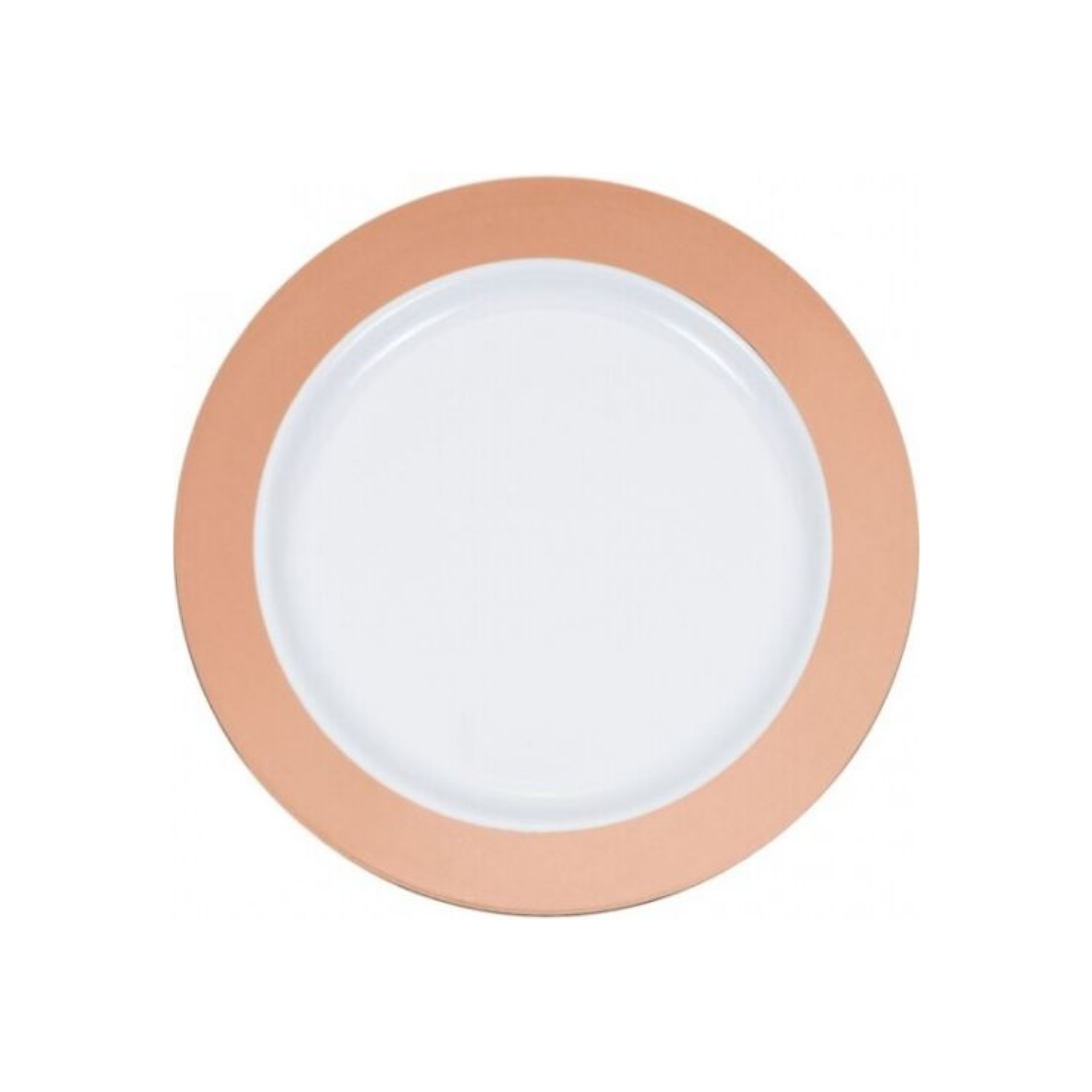 Plato 19cm Plastico Rose Gold