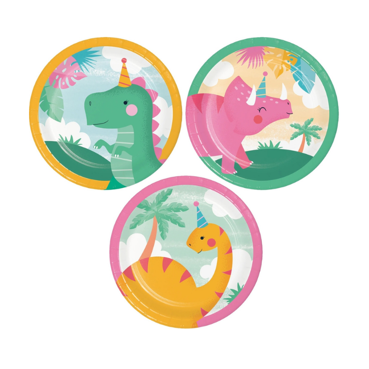 Plato 7" Girl Dino Party