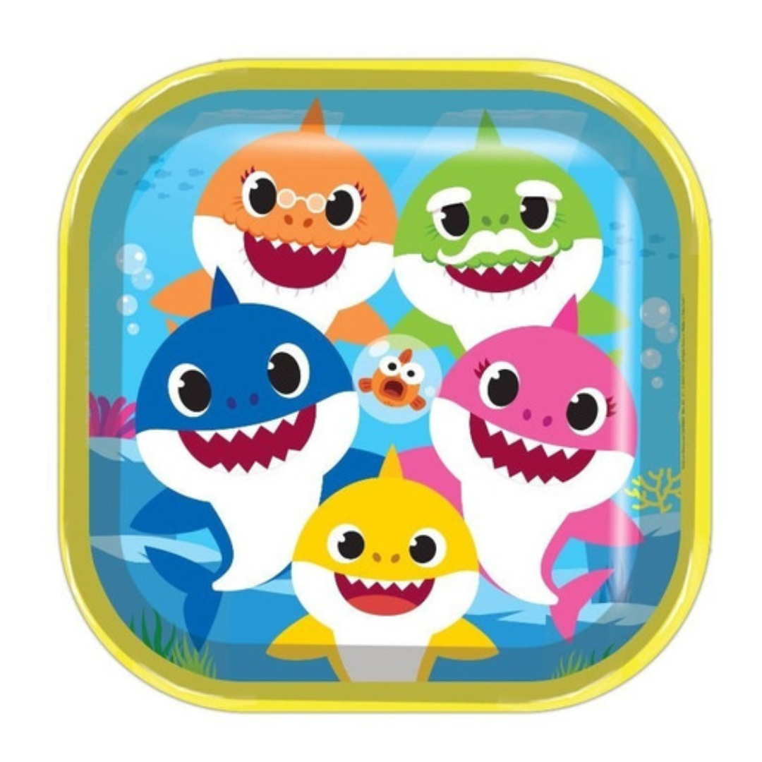 Plato Cuadrado Baby Shark