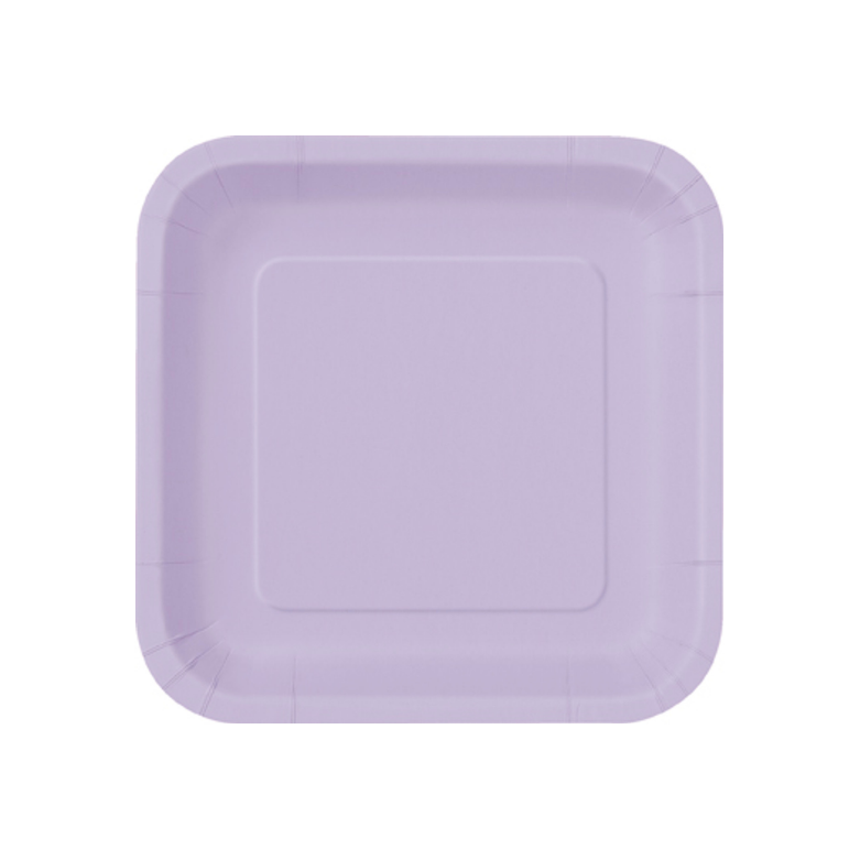 Plato Cuadrado Lila 7"