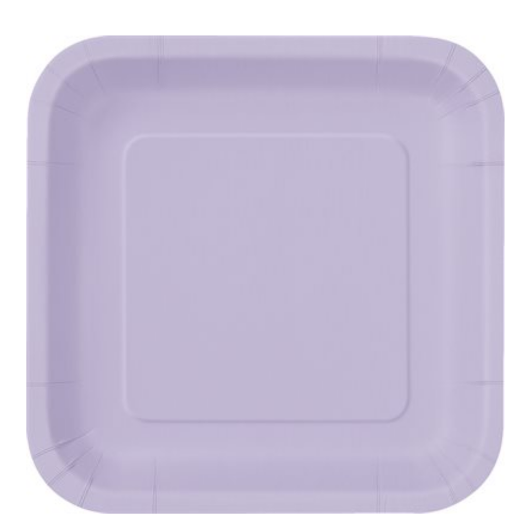 Plato Cuadrado Lila 9"