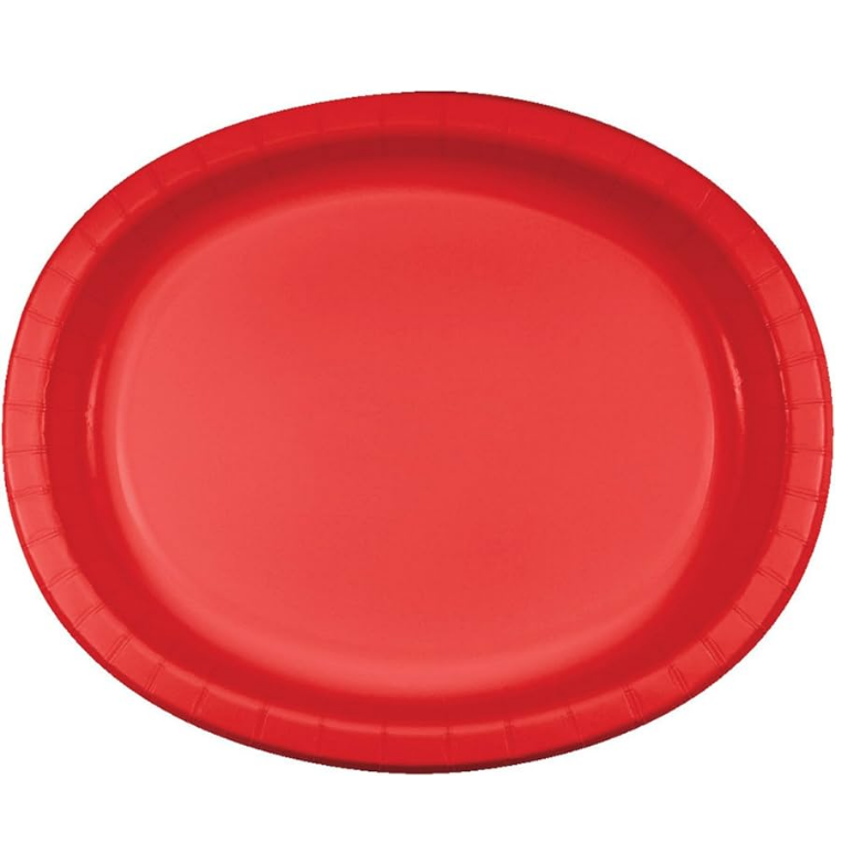 Plato Ovalado Rojo