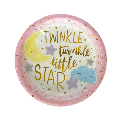 Plato Pastelero Twinkle Little Star Pink