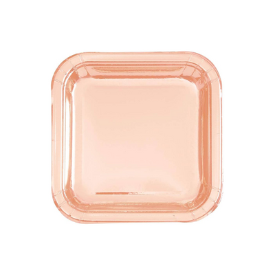 Rose Gold Square Plate 9"