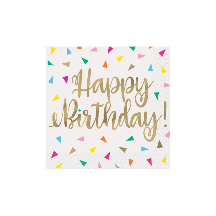 Servilletas Birthday Foil