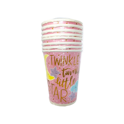 Vaso 9 oz Twinkle Little Star Pink