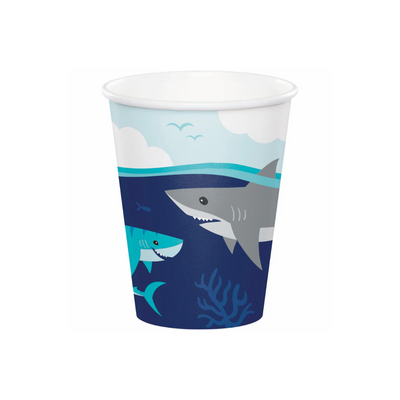 Vaso 9oz Shark Party