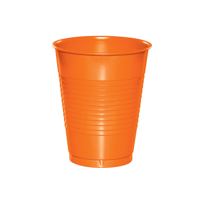 Vaso Plástico Naranja 16 oz